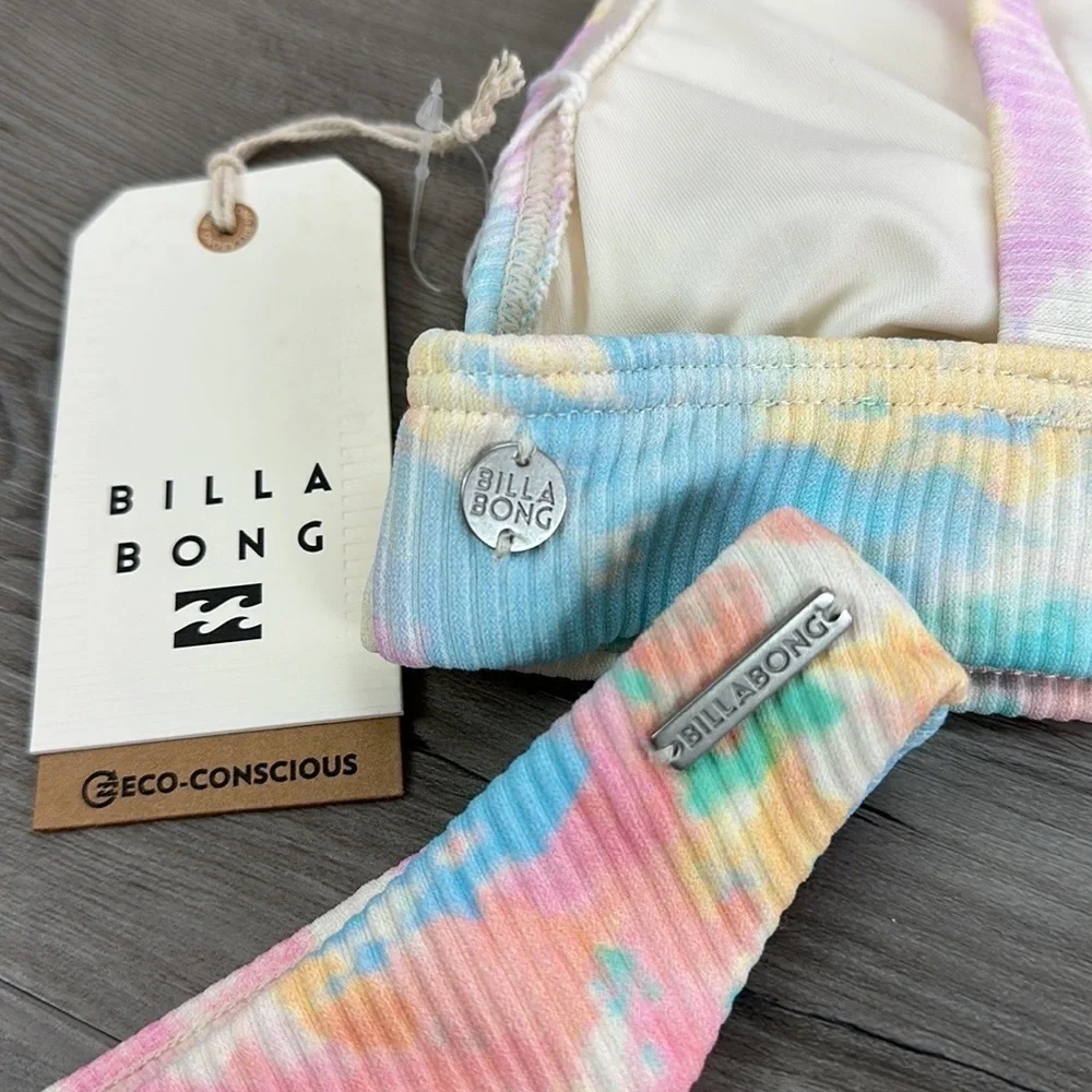 ☀️BILLABONG☀️ RAINBOW TIDE BANDED RAINBOW TIDE TANGA BIKINI SET - Picture 11 of 11